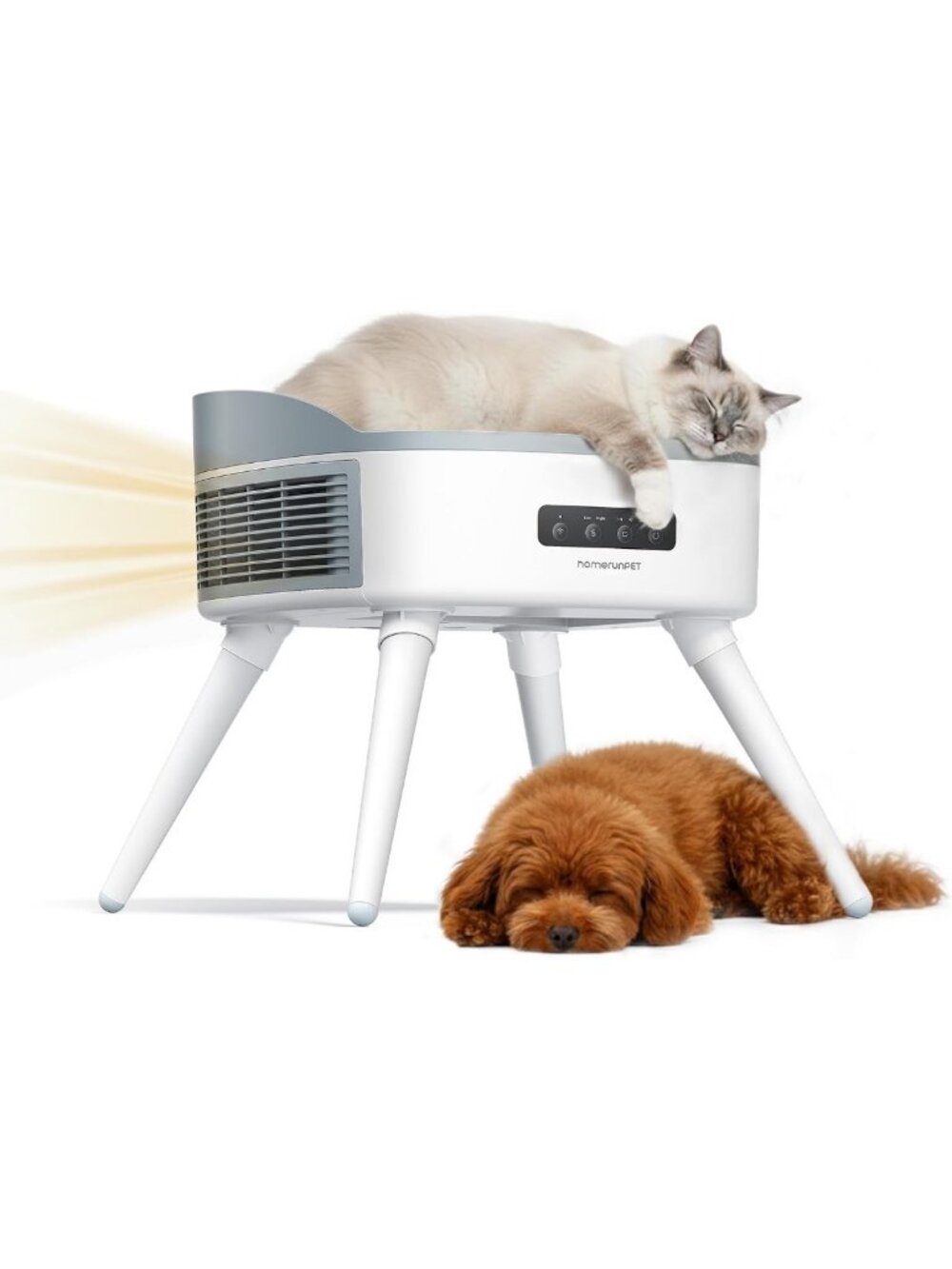 Cozy Pet-Safe Space Heater with Heated Cat Bed for Ultimate Comfort & Warmth